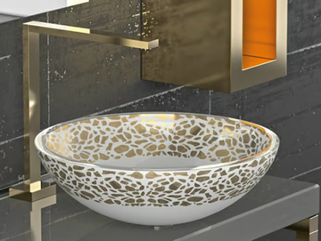 FLARE Ø 34 - Countertop single glass washbasin by Glass Design - view 2